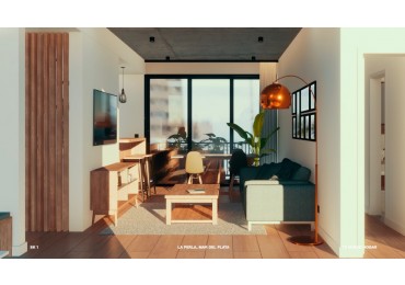 Departamento de dos ambientes y medio con balcon.
